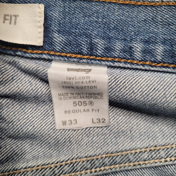 VTG Levis 505 Jeans 30x32 Blue Denim Regular Fit Straight Leg Red Tab Classic - Picture 7 of 11